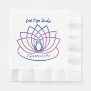 Namaste Lila und Pink Lotus Blume Serviette