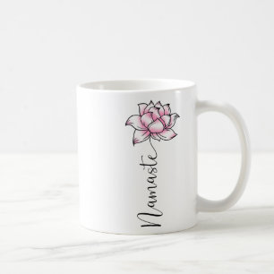 Namaste Lilly Lotus Rosa Blume Niedlich Hindi Yoga Kaffeetasse