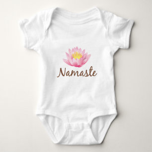 Namaste Lotos-Blumen-Yoga Baby Strampler