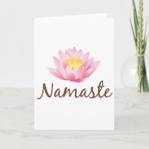Namaste Lotos-Blumen-Yoga Karte