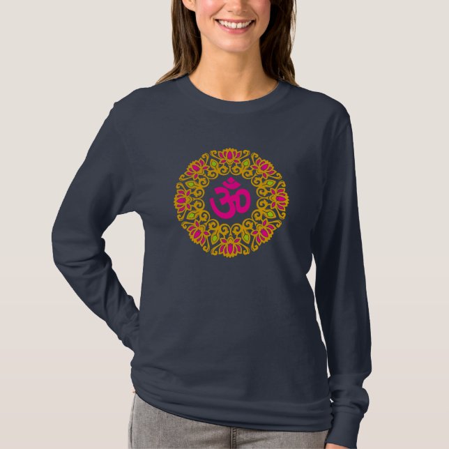 Namaste Lotos-Blumen-Yoga-Shirt T-Shirt (Vorderseite)