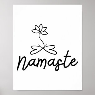 Namaste-Lotos-Motiv für Yoga-Meditation Spirituali Poster