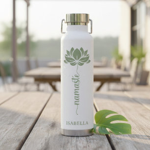 Namaste Lotosblume Benutzername Trinkflasche