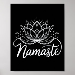 Namaste Lotosblume Meditation Yoga Mandala Poster