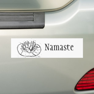 Namaste Lotus Autoaufkleber