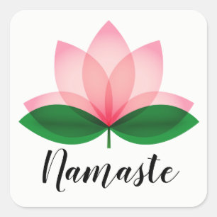 Namaste Lotus Blossom Aufkleber