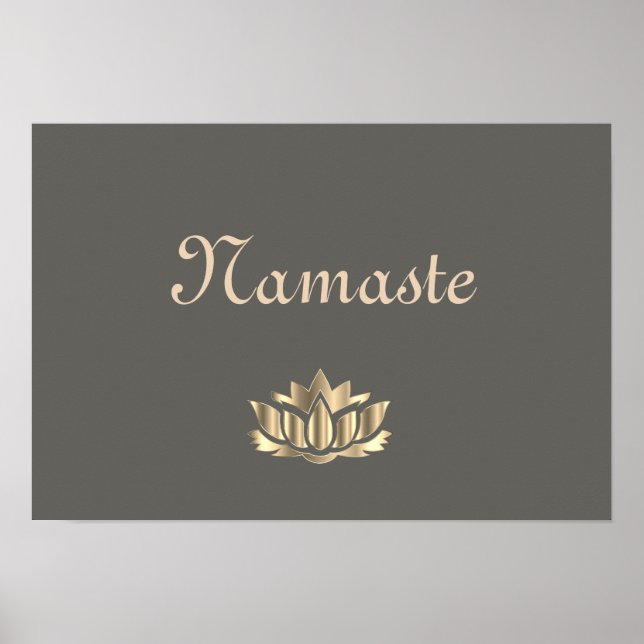 Namaste Lotus-Blume Poster (Vorne)