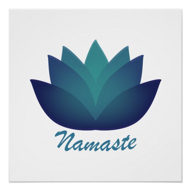 Namaste Lotus-Blume Poster (Vorderseite)