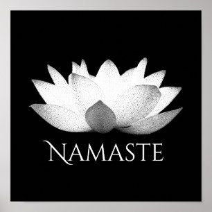 Namaste Lotus Blume Yoga Poster