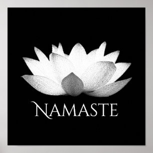 Namaste Lotus Blume Yoga Poster