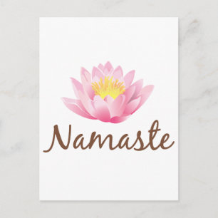 Namaste Lotus Blume Yoga Postkarte