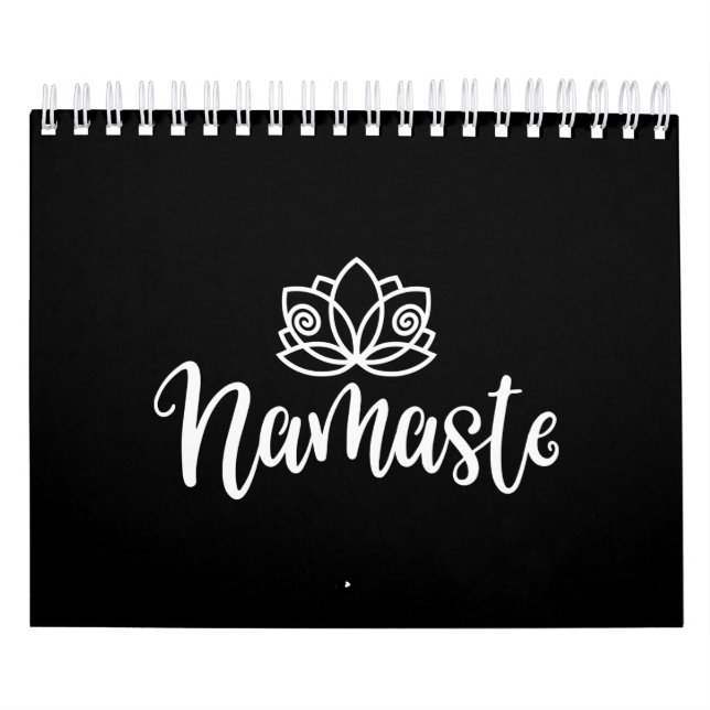 Namaste Lotus Design für Yoga Liebhaber Kalender (Titelbild)