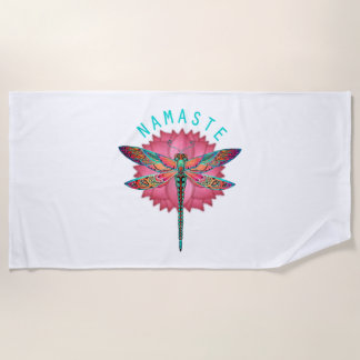 Namaste Lotus Dragonfly Yoga Strandtuch