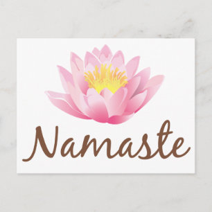Namaste Lotus Flower Yoga Postkarte