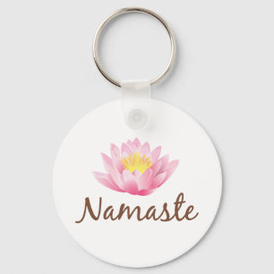 Namaste Lotus Flower Yoga Schlüsselanhänger