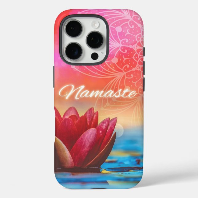 Namaste Lotus & Mandala Case-Mate iPhone Hülle (Rückseite)