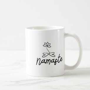 Namaste-Lotus-Motiv für Yoga-Meditation Spirituali Kaffeetasse