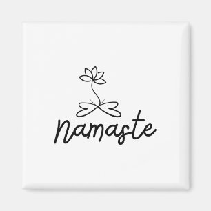 Namaste-Lotus-Motiv für Yoga-Meditation Spirituali Magnet