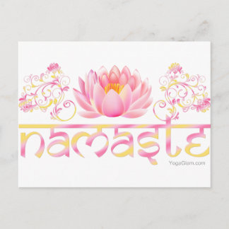 Namaste lotus new postkarte