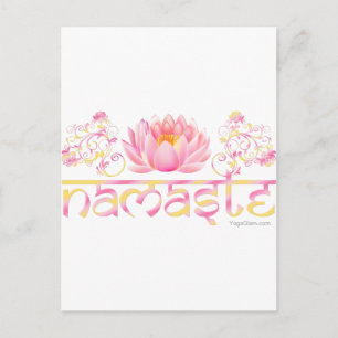 Namaste lotus new postkarte