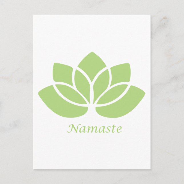 Namaste Lotus Postkarte (Vorderseite)
