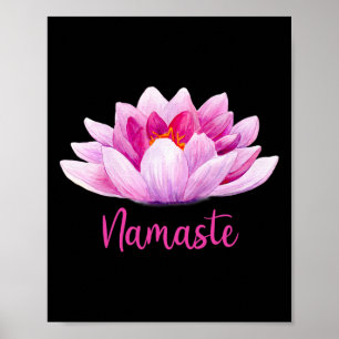 Namaste Lotus Yoga Geschenke Meditation Meditieren Poster