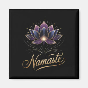 Namaste Lotusblume Spiritueller Yoga Liebhaber Med Magnet