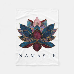 Namaste Lotusblume Zen Buddhismus Yogi Buddhistisc Fleecedecke