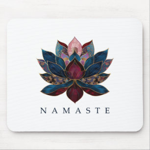 Namaste Lotusblume Zen Buddhismus Yogi Buddhistisc Mousepad