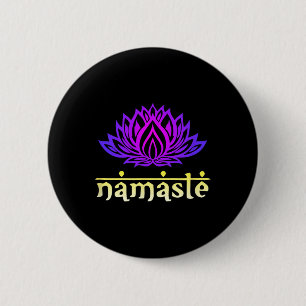 Namaste-Lotusblumengeschenk - Spirituelles Yoga Om Button