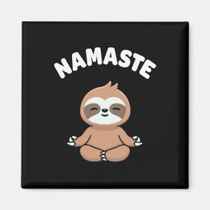 Namaste Lustiger Süßer Faultier Kawaii Yoga Faulti Magnet