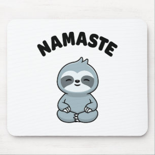 Namaste Lustiger Süßer Faultier Kawaii Yoga Faulti Mousepad