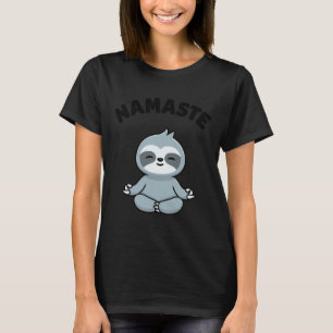 Namaste Lustiger Süßer Faultier Kawaii Yoga Faulti T-Shirt