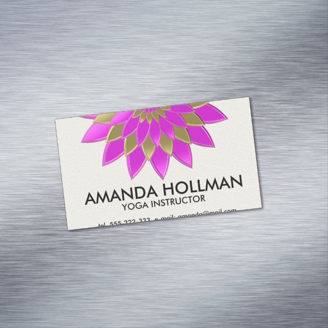 Namaste Magnetische Visitenkarte (Beispiel)