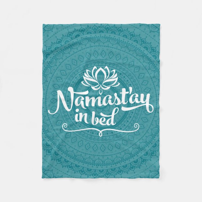 Namaste Mandala Funny Quote Fleece Blanket (Vorderseite)