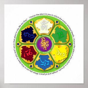 Namaste Mandala - grün Poster
