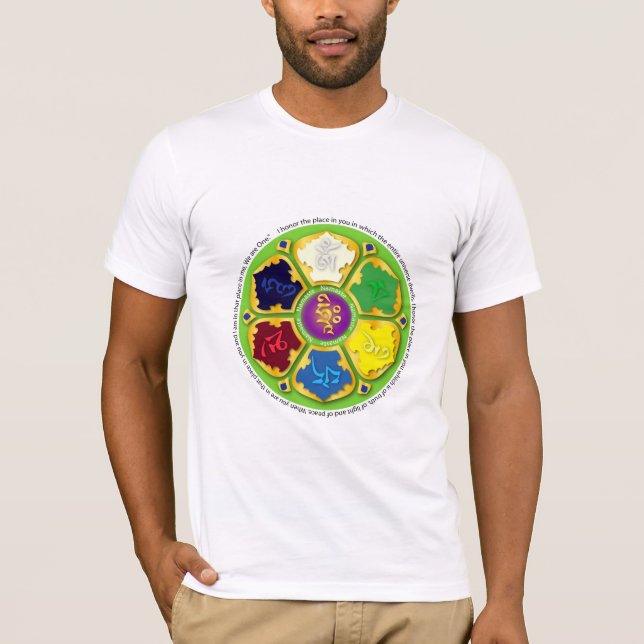 Namaste Mandala - grün T-Shirt (Vorderseite)