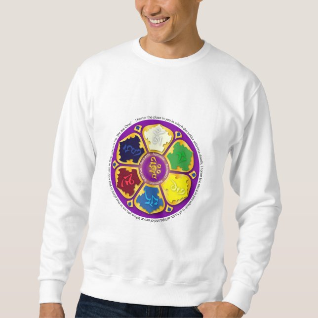 Namaste Mandala - lila Sweatshirt (Vorderseite)