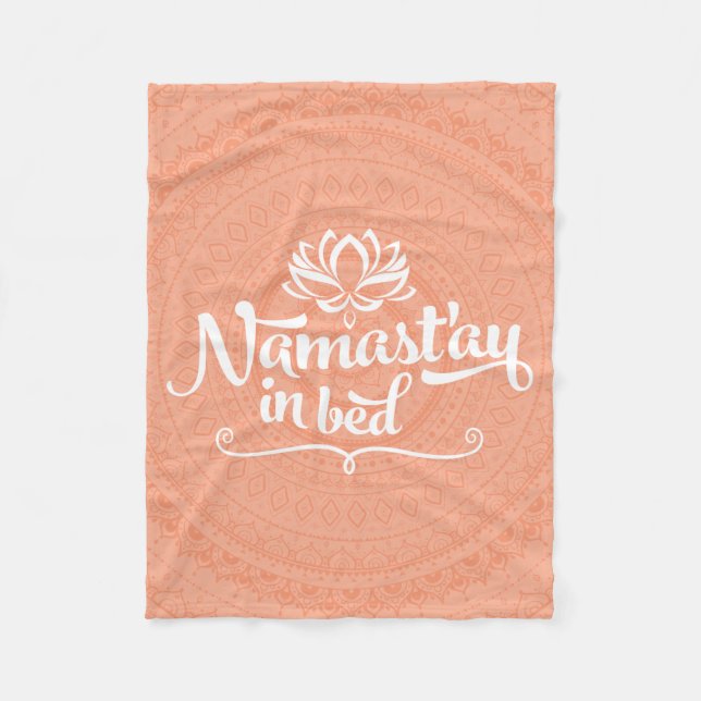 Namaste Mandala-lustige Zitat-Fleece-Decke Fleecedecke (Vorderseite)