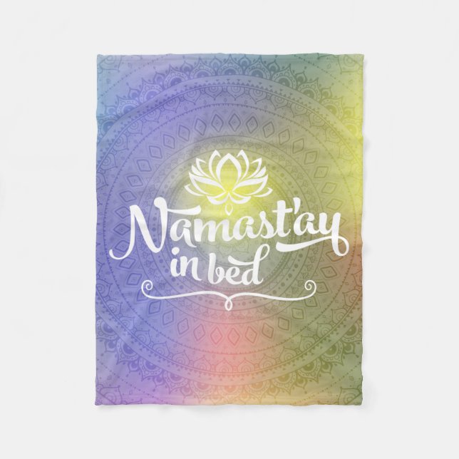 Namaste Mandala-lustige Zitat-Fleece-Decke Fleecedecke (Vorderseite)