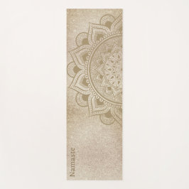 Namaste Mandala Om Gold Glitzer Studio Übung Yogamatte