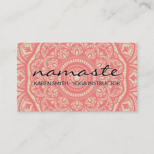 Namaste Mandala Pattern Visitenkarte