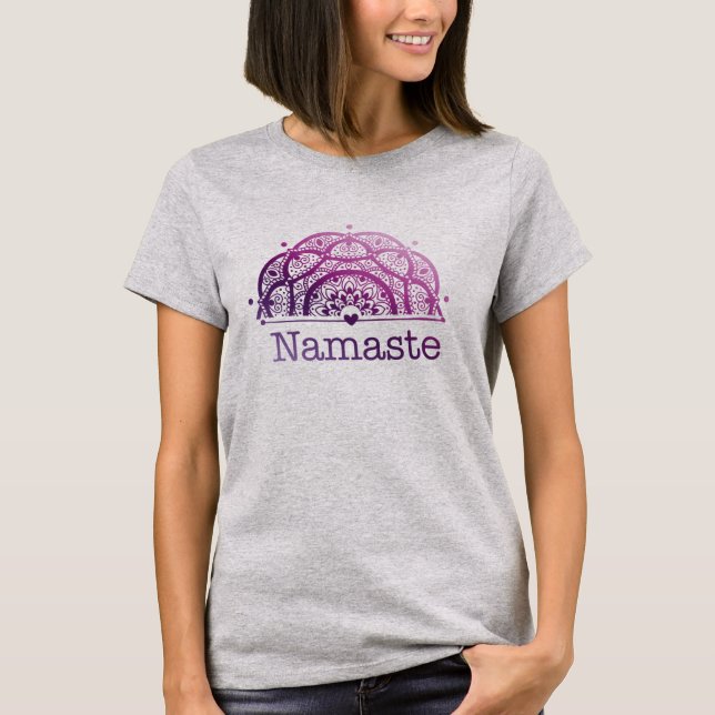 Namaste Mandala purple T-Shirt (Vorderseite)
