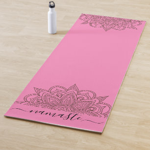 Namaste Mandala Script Pink Yogamatte