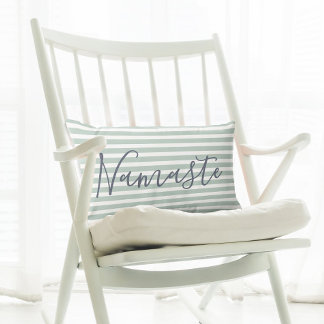 Namaste Mediation Yoga Zitat Grünes Muster Lendenkissen