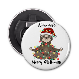 Namaste Merry Slothmas Verangled Flaschenöffner