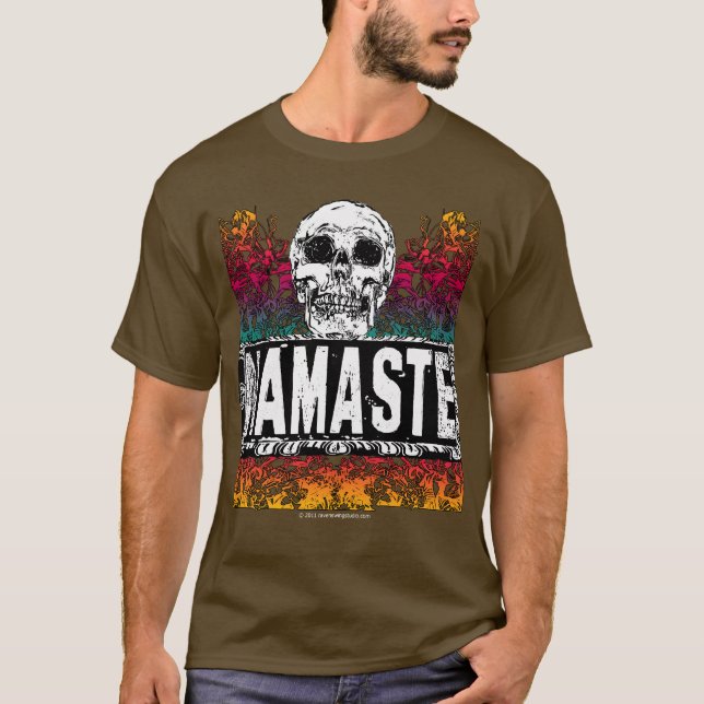 Namaste mit dem Schädel T-Shirt (Vorderseite)