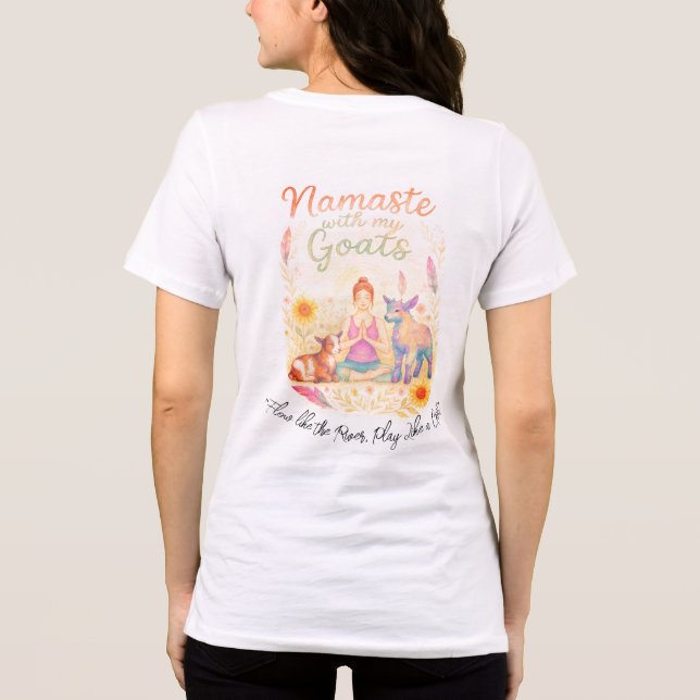 Namaste mit meinen Ziegen Yoga-Shirt Tri-Blend Shirt (Rückseite)