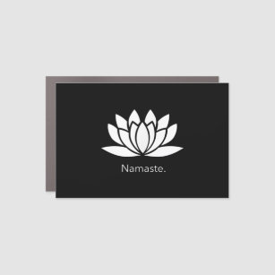 Namaste mit spiritueller Yoga Lotus Blume Auto Magnet
