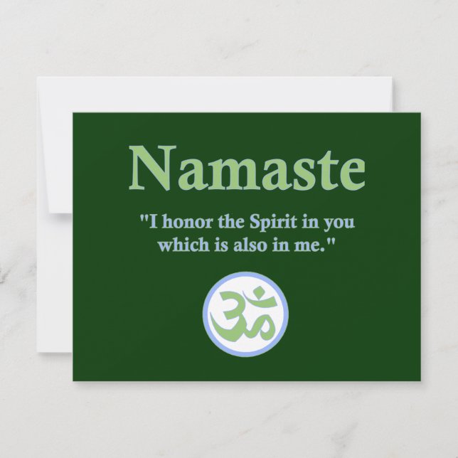 Namaste - mit Zitat und Om-Symbol (Vorderseite)